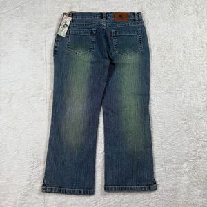 Vintage Y2K Victorious Classic Cropped Capri Women’s Green Wash Denim Jeans